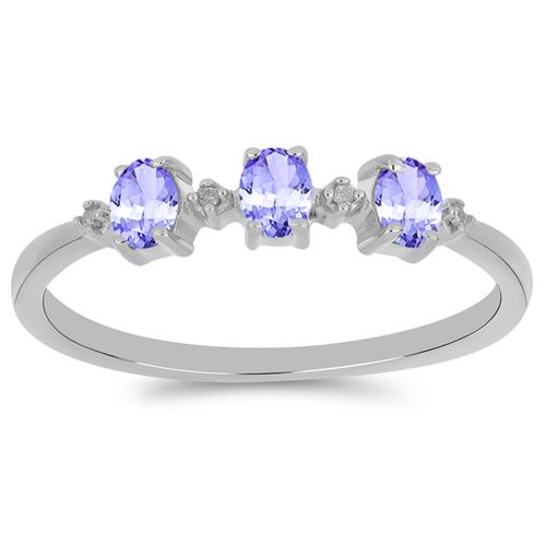 BUY 925 SILVER NATURAL TANZANITE GEMSTONE UNIQUE RING  